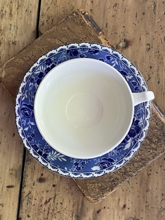 Taza de té con plato de loza inglesa Johnson Bros Devon cottage sin uso - comprar online