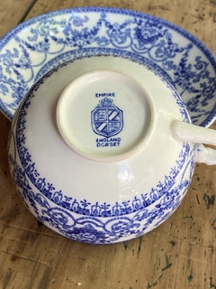 Taza de té con plato de loza inglesa Empire England Dorset - comprar online