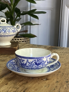Taza de té con plato de loza inglesa Empire England Dorset
