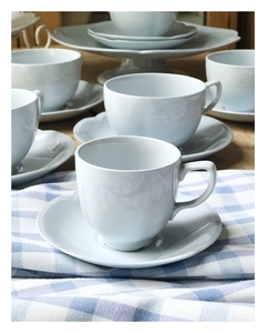 Oferta 19 set de 6 tazas de café con plato de loza inglesa Johnson Bros celeste