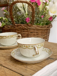 Taza de té con plato de porcelana Limoges - comprar online
