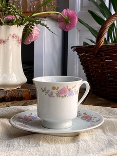 Taza de té con plato de porcelana china