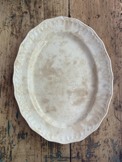 OFERTA fuente oval inglesa Swinnertons craquelada y con un chip en el borde superior 33 x 42 cm