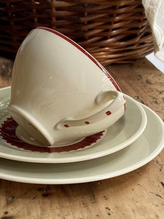 Trío de té de loza inglesa art decó Susie Cooper Crown Works en internet