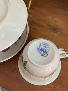 Taza de café con plato de porcelana francesa Limoges - comprar online