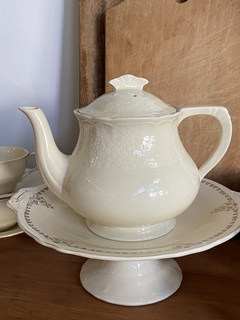 Juego de té de loza inglesa Meakin para 6 (una taza tiene mínimo detalle en un borde) - tienda online