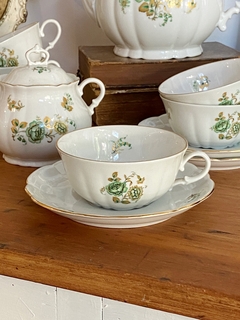 Taza de té con plato de porcelana Verbano