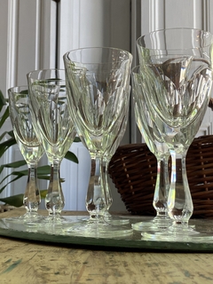 7 copas de cristal para agua (miden 18 cm de alto x 7 cm de diámetro) - comprar online