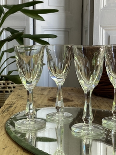 9 copas de cristal para vino dulce (miden 14 cm de alto x 5,5 cm de diámetro)