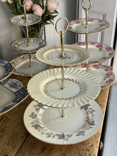 Masitero triple con platos de porcelana inglesa Minton y Aynsley (27, 23 y 16 cm) en internet