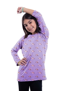 Remera Proteccion UV Infantil Manga Larga Crush