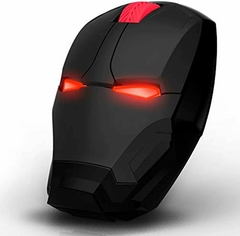 Mouse Gamer USB inalámbrico Iron Man | Ojos iluminados LED | 3 DPI ajustables | Diseño ergonómico silencioso en internet