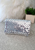 Bolsa Bisô Clutch Paetê Metal Prata