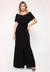 Vestido Bisô Longo Fendas Preto - comprar online