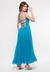 Vestido Bisô Longo Camadas Chifon Azul - comprar online