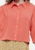 Camisa Bisô Cropped Coral na internet