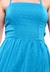Vestido Bisô Longo Camadas Chifon Azul - loja online