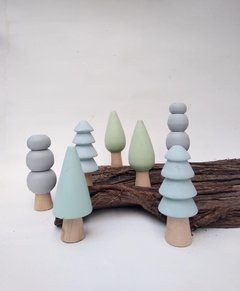 Set de arbolitos de madera en internet