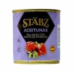 Aceitunas rellenas con pasta de Pimiento Suave Stäbz x 200 gr