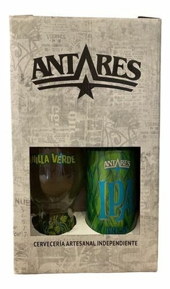 Cerveza Antares Duo Pack Ipa x 473 con Vaso Canilla Verde en internet