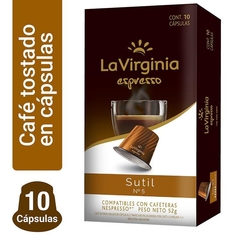 Capsulas de café La Virginia Sutil