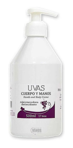 Crema de Cuerpo y Manos con dosificador Uvas (S/TACC) - 500 ML