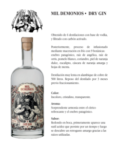 London Dry Gin Mil Demonios x 750 ml - comprar online