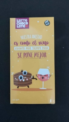 Tabletas de Chocolate Latte Motivos Enológicos x 75 grs - comprar online