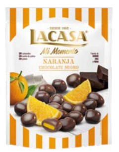 Naranjas bañadas con chocolate Negro Lacasa x 125 grs