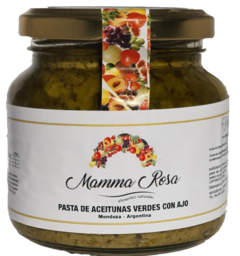 Pasta de Aceitunas Verdes con Ajo Mama Rosa x 220 grs