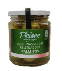 Aceitunas Verdes rellenas con Palmitos Pleione x 250 grs