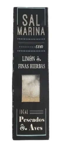 Sal Marina Ajo Ahumado, Finas Hierbas y Mostaza Ahumada (pescados y aves) Artesanos Gourmet x 250 grs