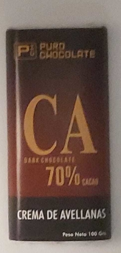 Tableta de Chocolate con Crema de Avellanas x 100 grs