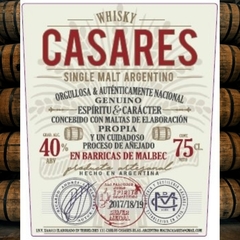 Whisky Casares añejado en Barricas de Malbec - comprar online