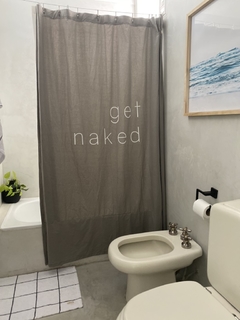 Cortina Baño Get Naked Gris Elefante - tienda online