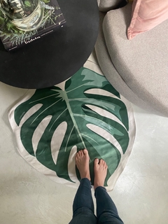 Alfombra Grande Hoja Monstera Verde - comprar online