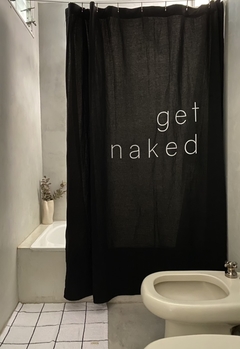 Cortina Baño Negra Get Naked - comprar online
