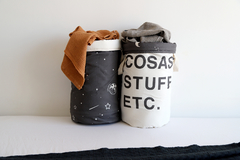 Contenedor XL Reversible - Crudo Stuff Negro y Universo Blanco -
