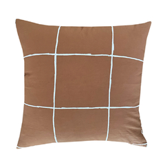 Almohadon Canela Cuadrillé Blanco - comprar online