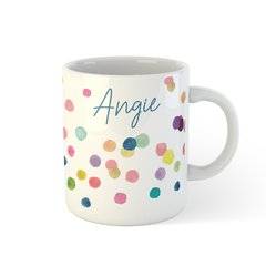 Taza personalizada Polka Dots