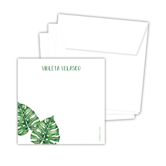 Tarjetas Hojas verdes con sobre y caja x 24 - comprar online