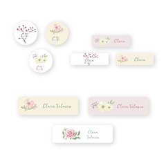 Stickers personales lavables Florones x 30 - comprar online