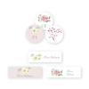 Stickers personales lavables Florones x 30