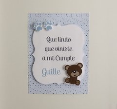 Deco Cumple Oso 3D - comprar online