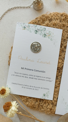 Estampita medalla Paulina - Nena comunión - comprar online