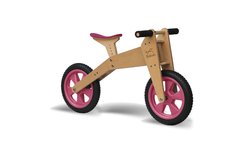 Triciclo que se convierte en bicicleta de aprendizaje - RUEDAS MACIZAS ROSAS - TRIKIDS