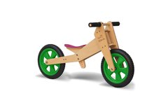 Triciclo que se convierte en bicicleta de aprendizaje - RUEDAS MACIZAS VERDES - TRIKIDS