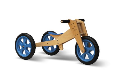 Triciclo que se convierte en bicicleta de aprendizaje - RUEDAS MACIZAS LILAS