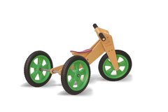 Triciclo que se convierte en bicicleta de aprendizaje - RUEDAS MACIZAS VERDES - comprar online