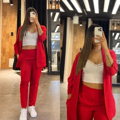 CONJUNTO BLAZER Y PANTALON ROJO - CHIETY